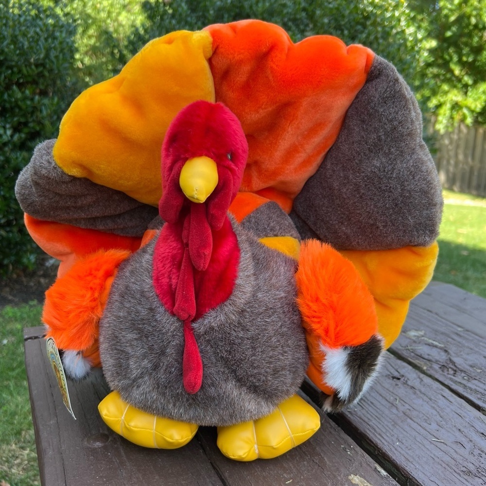 Nwt Vintage 18” Chrisha Playful Plush 🦃 turkey